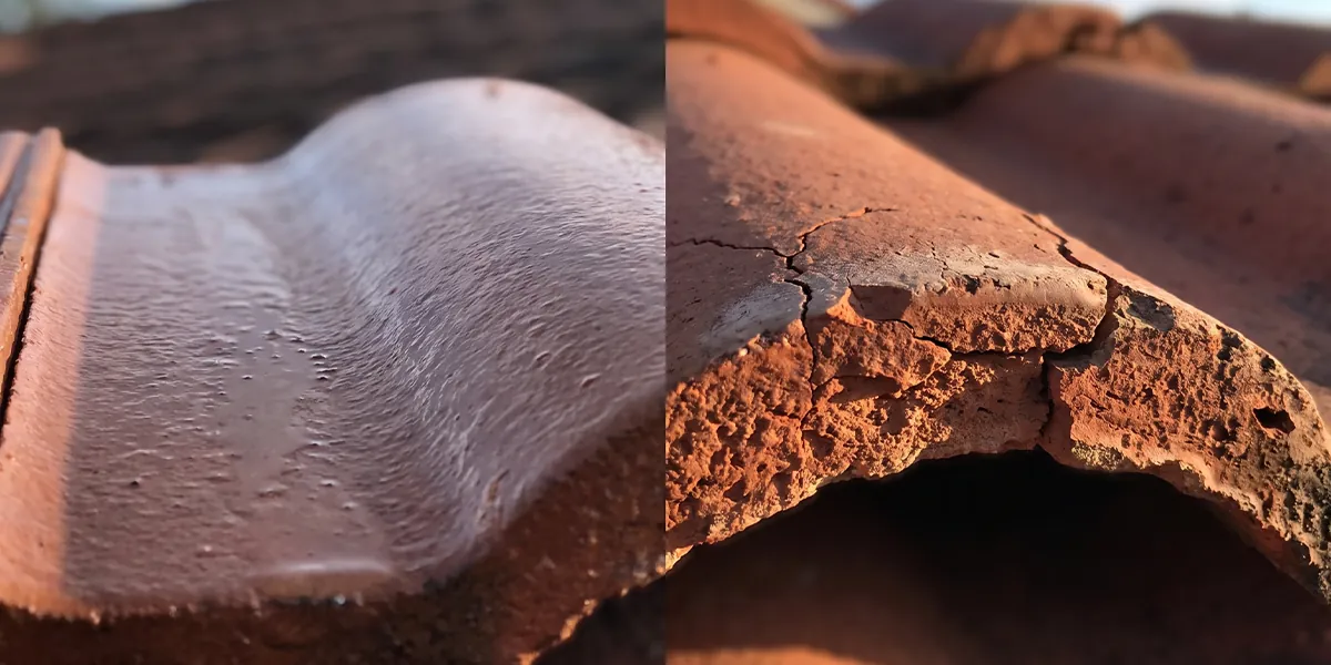 Soft wash vs pressure wash comparison on a Florida tile roof and concrete driveway